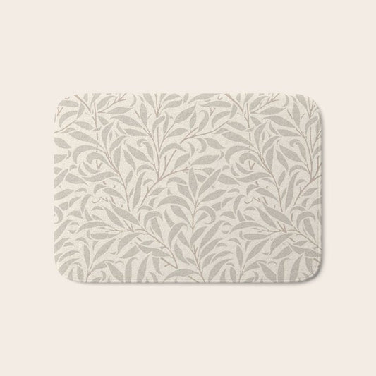 William Morris Willow Bough Ecru Silver Bath Mat Gallery Image 1