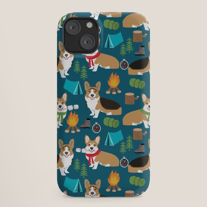 Corgi camping marshmallow roasting corgis outdoors nature dog lovers iPhone Case Gallery Image 18