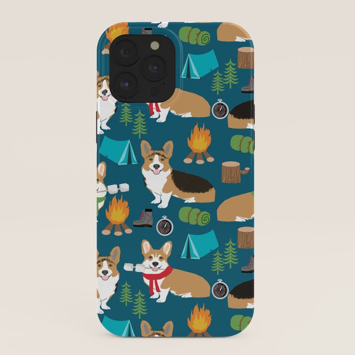 Corgi camping marshmallow roasting corgis outdoors nature dog lovers iPhone Case Gallery Image 40