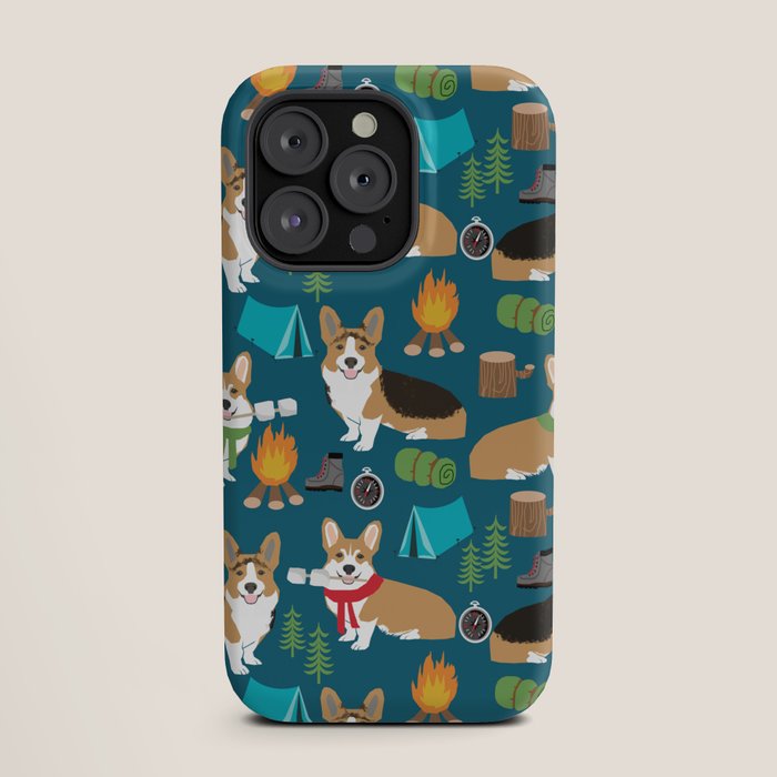 Corgi camping marshmallow roasting corgis outdoors nature dog lovers iPhone Case Gallery Image 19