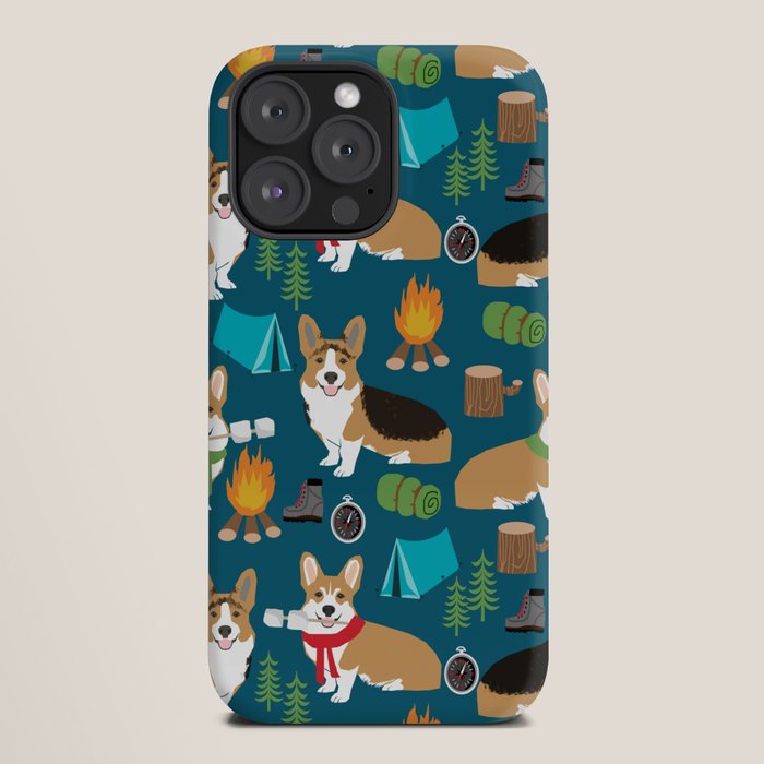 Corgi camping marshmallow roasting corgis outdoors nature dog lovers iPhone Case Gallery Image 20