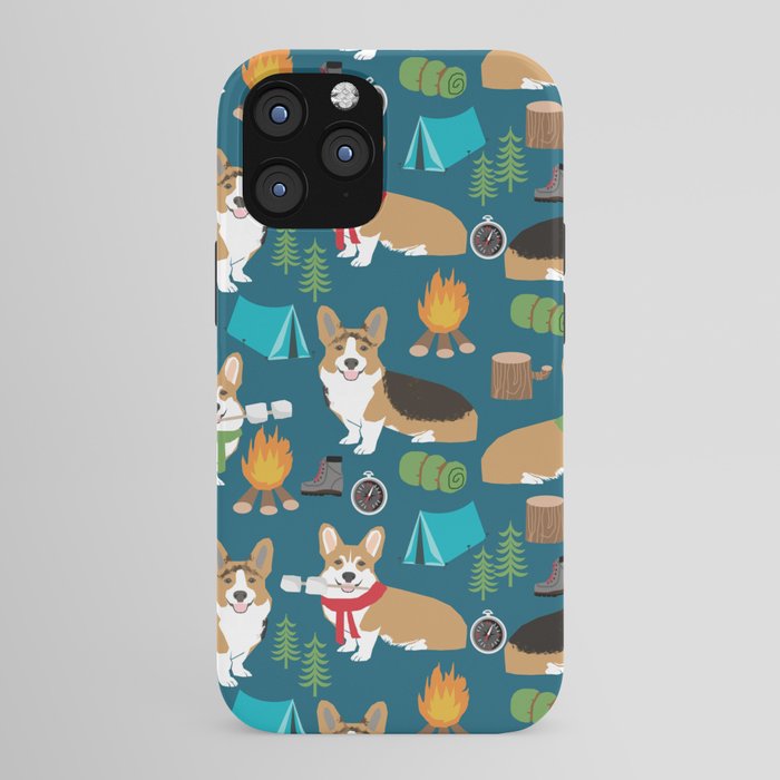Corgi camping marshmallow roasting corgis outdoors nature dog lovers iPhone Case Gallery Image 43