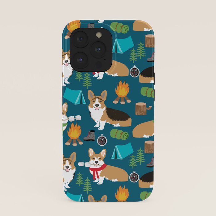 Corgi camping marshmallow roasting corgis outdoors nature dog lovers iPhone Case Gallery Image 39