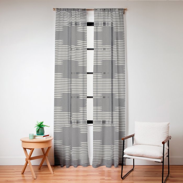 Southwestern Minimalist Black & White Window Curtain Gallery Image 24