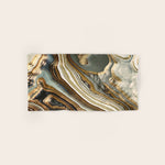 White Gold Agate Abstract Hand & Bath Towel Gallery Image 1
