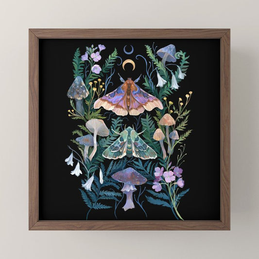 Sphinx Moth Moon Garden Mini Art Print Gallery Image 2