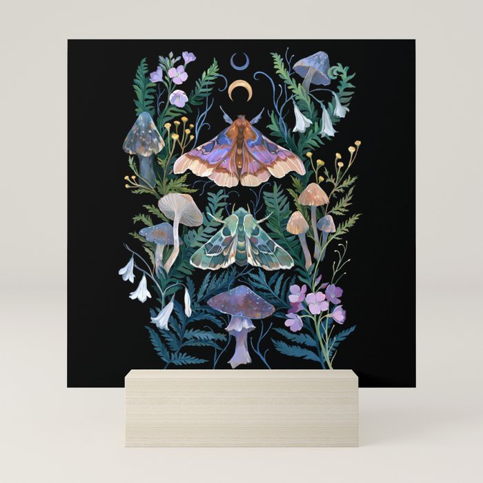 Sphinx Moth Moon Garden Mini Art Print Gallery Image 5