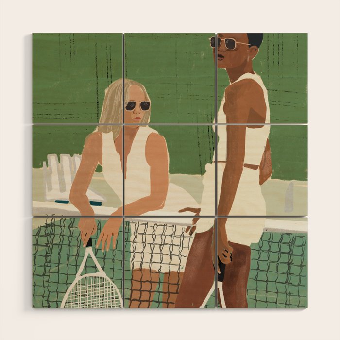 Tennis Wood Wall Art Gallery Image 3