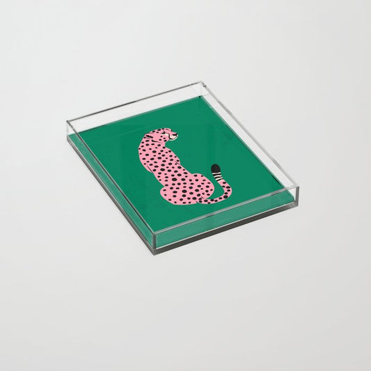 The Stare: Pink Cheetah Edition Acrylic Tray Gallery Image 2