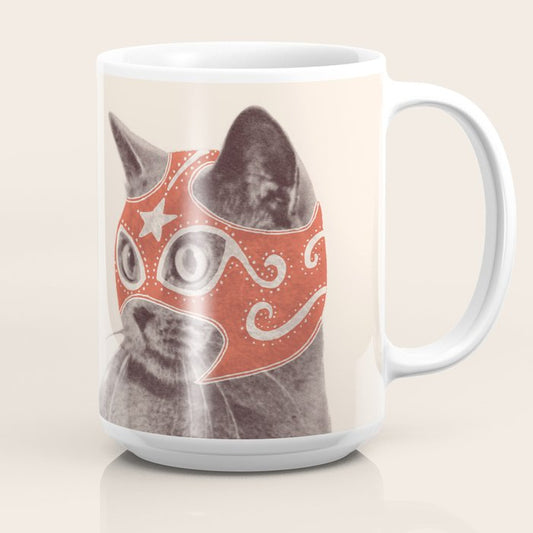 Cat Wrestler Coffee Mug Gallery Image 2