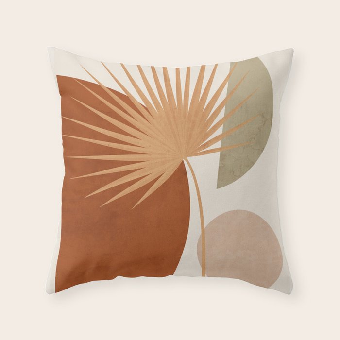 Tropical Leaf- Abstract Art 14 Throw Pillow Gallery Image 3