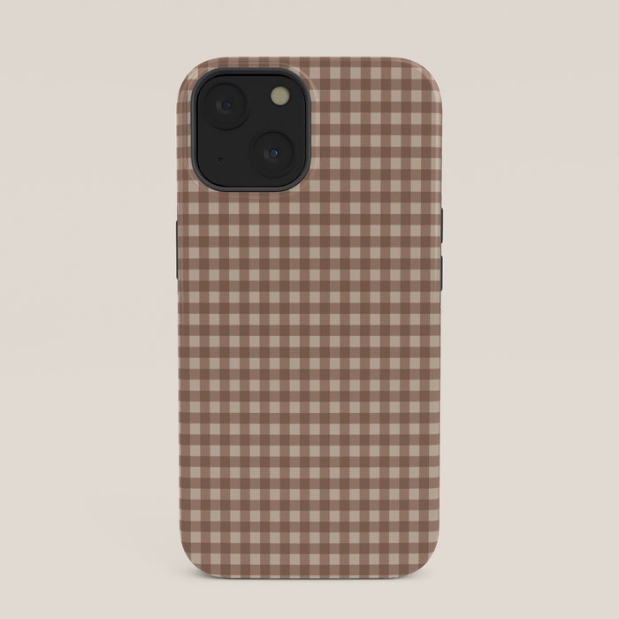 Gingham Plaid Pattern - Coffee Creme iPhone Case Gallery Image 33