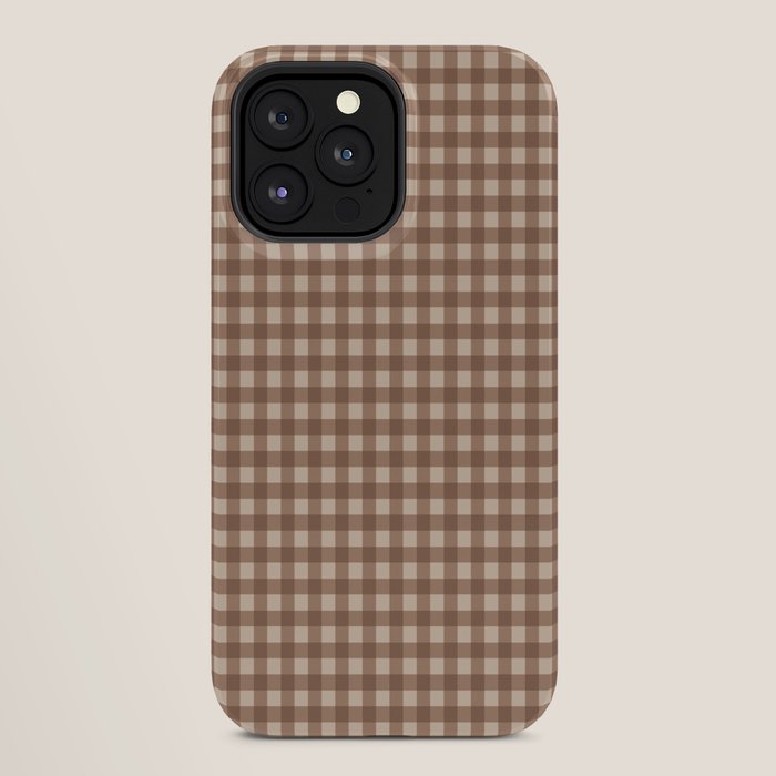 Gingham Plaid Pattern - Coffee Creme iPhone Case Gallery Image 28