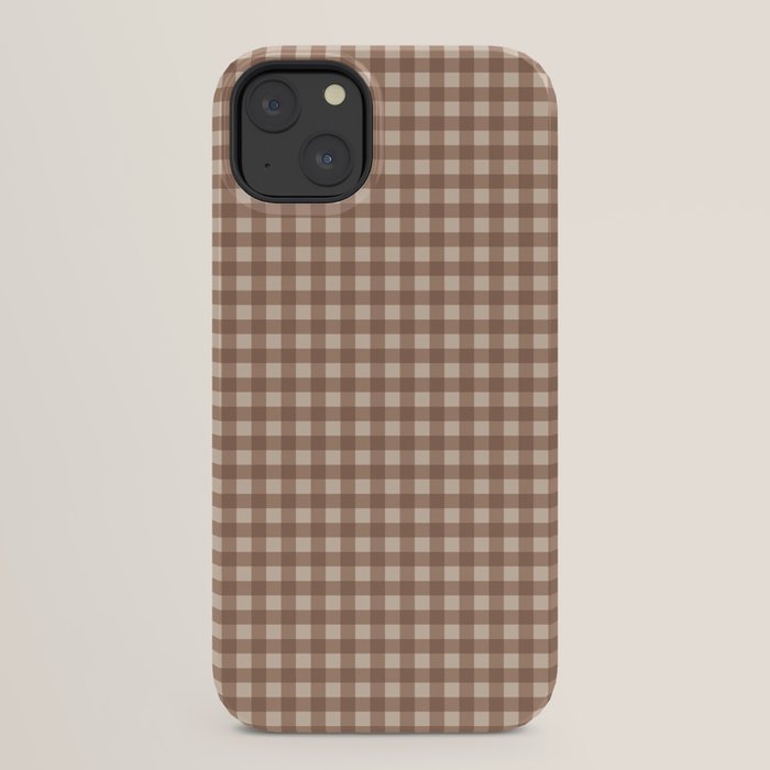 Gingham Plaid Pattern - Coffee Creme iPhone Case Gallery Image 22