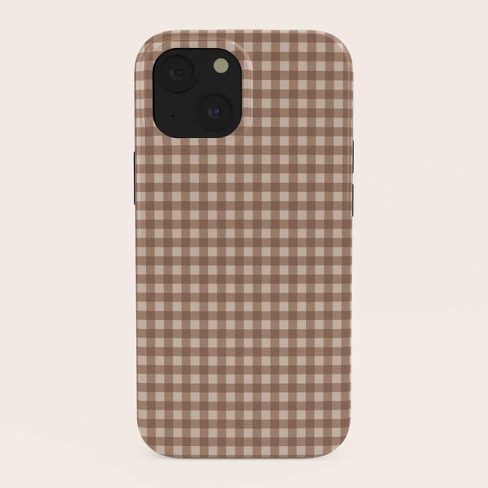 Gingham Plaid Pattern - Coffee Creme iPhone Case Gallery Image 38