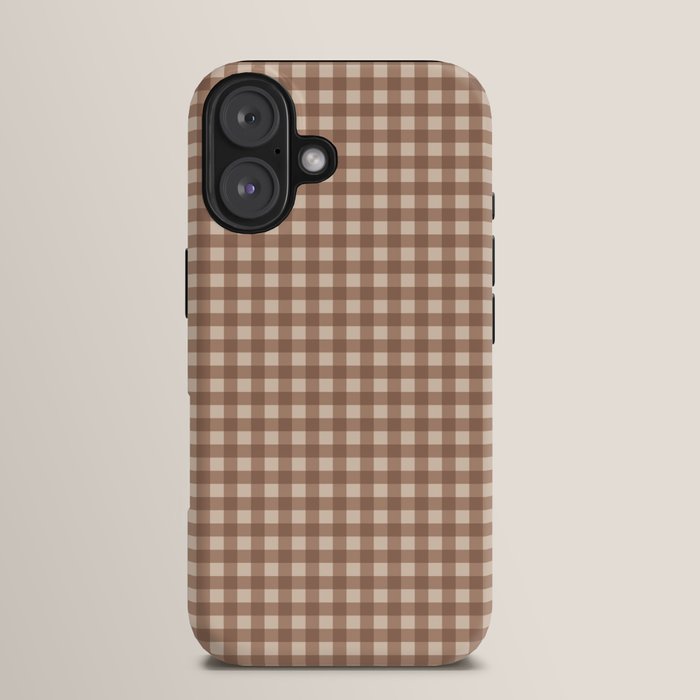 Gingham Plaid Pattern - Coffee Creme iPhone Case Gallery Image 13