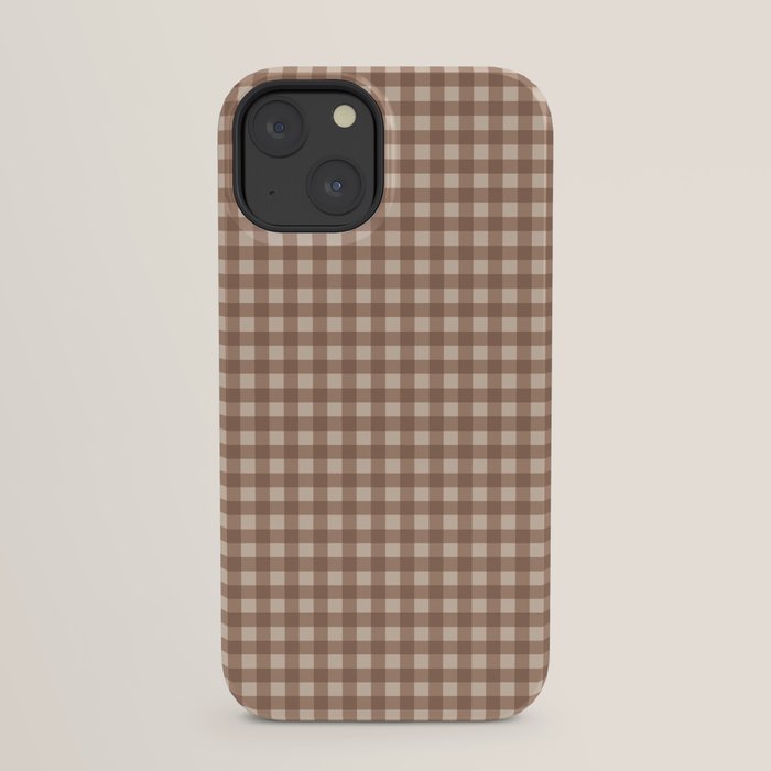 Gingham Plaid Pattern - Coffee Creme iPhone Case Gallery Image 21