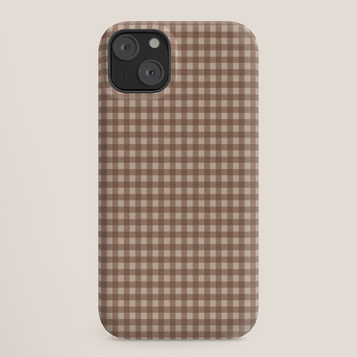 Gingham Plaid Pattern - Coffee Creme iPhone Case Gallery Image 18