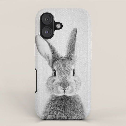Rabbit - Black & White iPhone Case Gallery Image 1