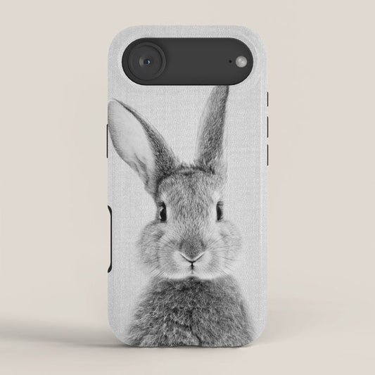 Rabbit - Black & White iPhone Case Gallery Image 2