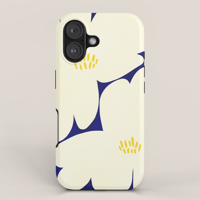 Abstract botanical 52-blue iPhone Case Gallery Image 1