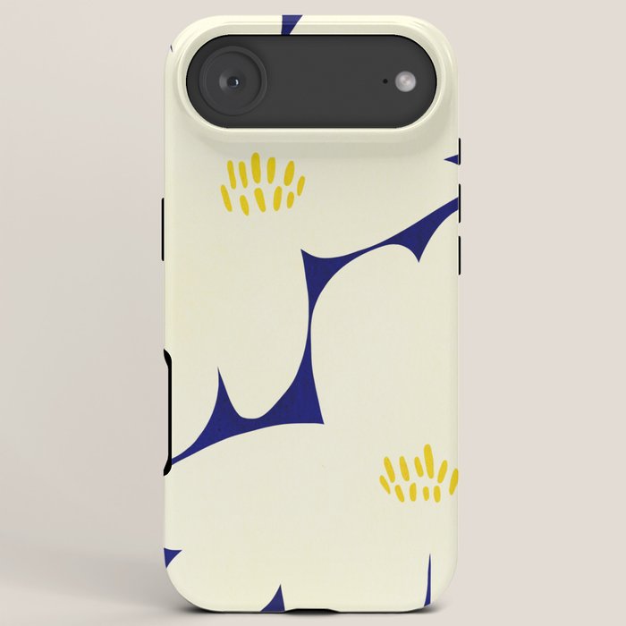 Abstract botanical 52-blue iPhone Case Gallery Image 6