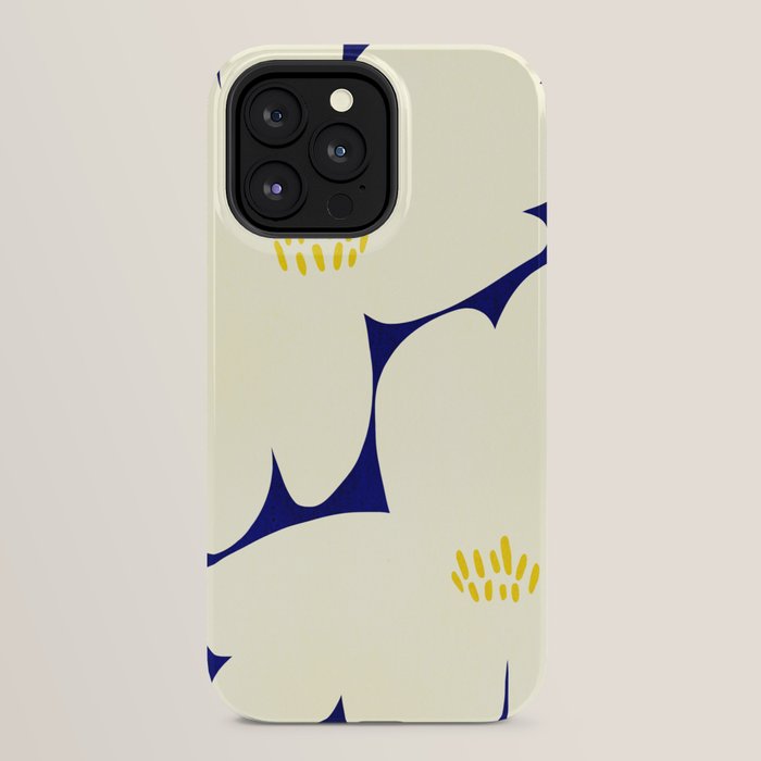 Abstract botanical 52-blue iPhone Case Gallery Image 32