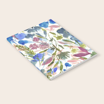 Upside Floral Olive Magenta Notebook Gallery Image 1