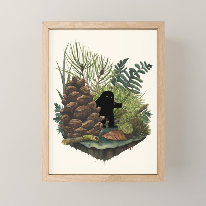Tiny Sasquatch Mini Art Print Gallery Image 1