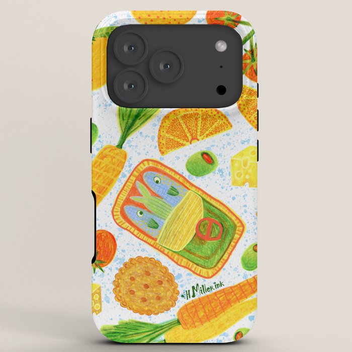 Kitchen Snacks & Apps in Orange & White iPhone Case Gallery Image 7