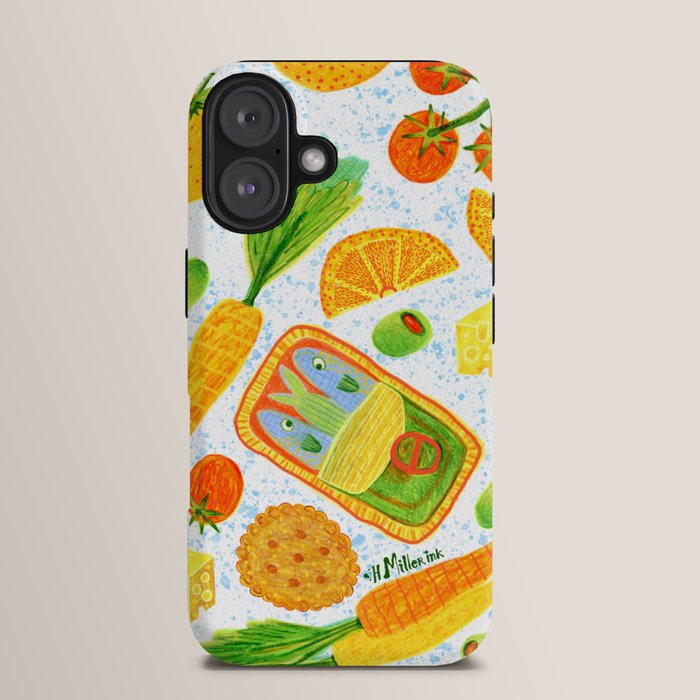 Kitchen Snacks & Apps in Orange & White iPhone Case Gallery Image 13