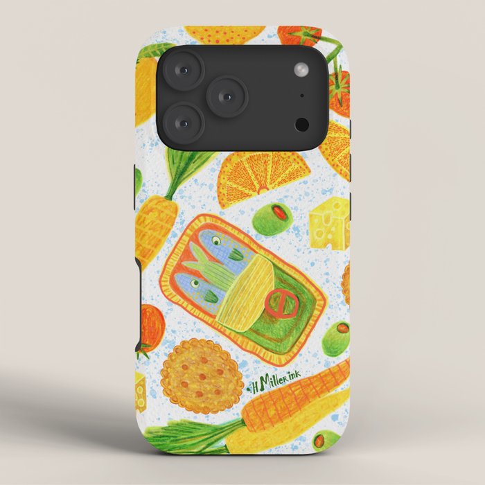Kitchen Snacks & Apps in Orange & White iPhone Case Gallery Image 3