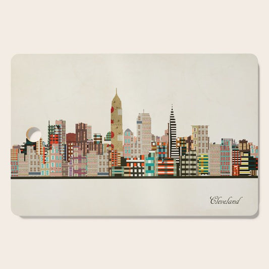 cleveland ohio skyline Cutting Board Gallery Image 1