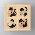 Christmas Sweater Cats Mini Art Print Gallery Image 1
