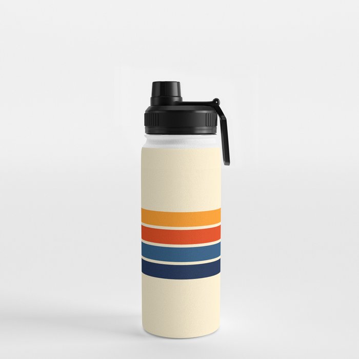 Classic Retro Stripes Water Bottle Gallery Image 2