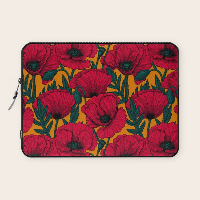 Red poppy garden Laptop Sleeve Gallery Image 1