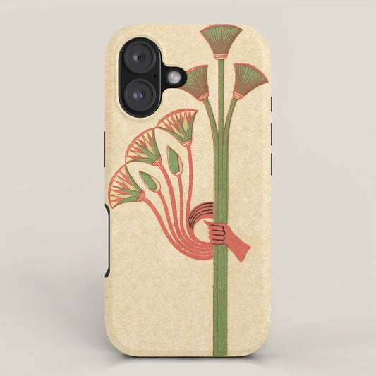 Egyptian Papyrus Plants and Lotus Flowers iPhone Case Gallery Image 1