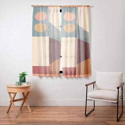Abstract Geometric Shapes 47 Window Curtain Gallery Image 15