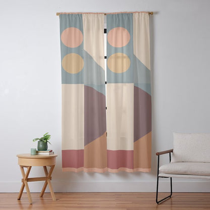 Abstract Geometric Shapes 47 Window Curtain Gallery Image 9