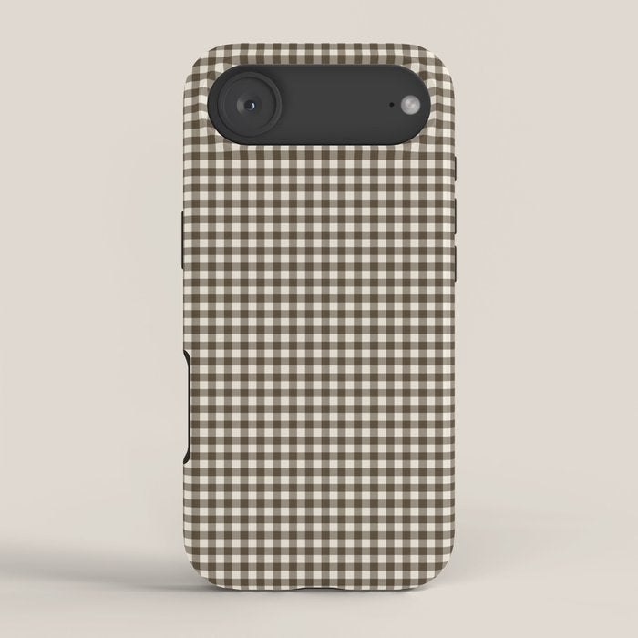brown gingham iPhone Case Gallery Image 2