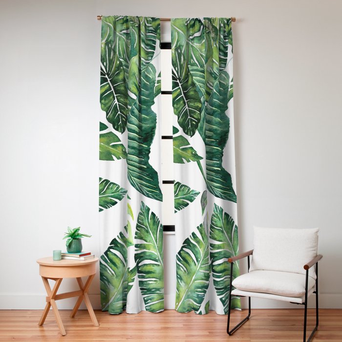 Jungle Leaves, Banana, Monstera #society6 Window Curtain Gallery Image 8