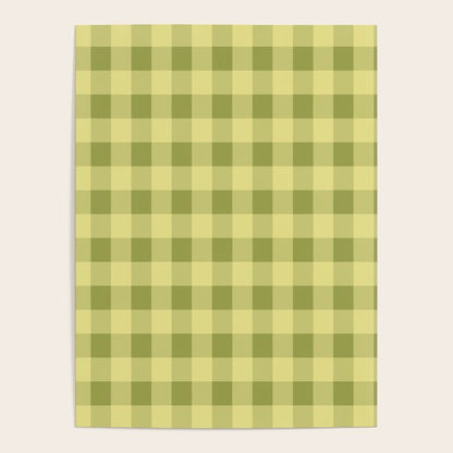 Gingham Large Lime Green Poster Gallery Image 2