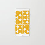 Mid Century Modern Geometric 04 Yellow Bath Towel Gallery Image 1