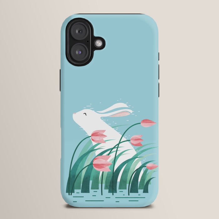 Rabbit Resting, Sky Blue Version iPhone Case Gallery Image 14