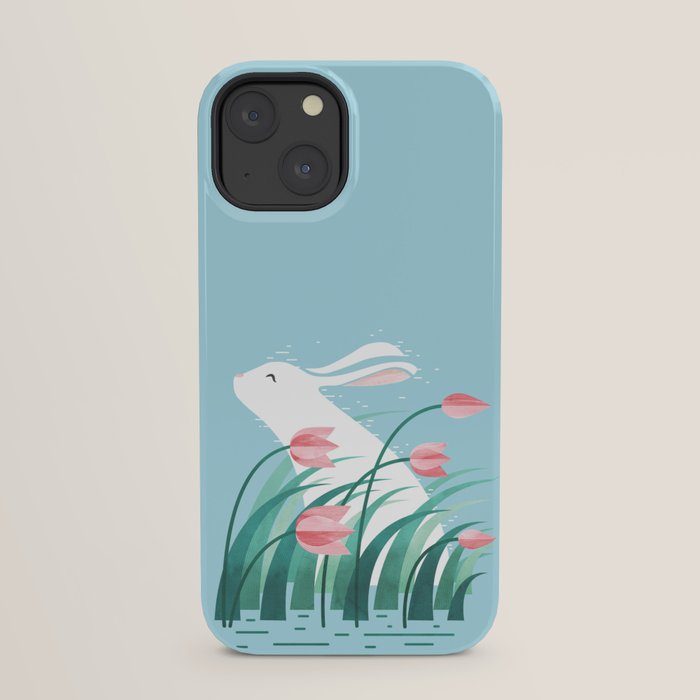Rabbit Resting, Sky Blue Version iPhone Case Gallery Image 29