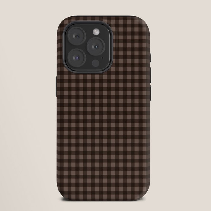 Gingham Plaid Pattern - Earthy Brown iPhone Case Gallery Image 11