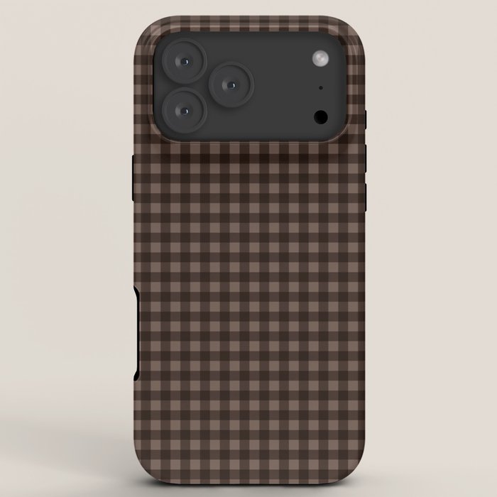 Gingham Plaid Pattern - Earthy Brown iPhone Case Gallery Image 8
