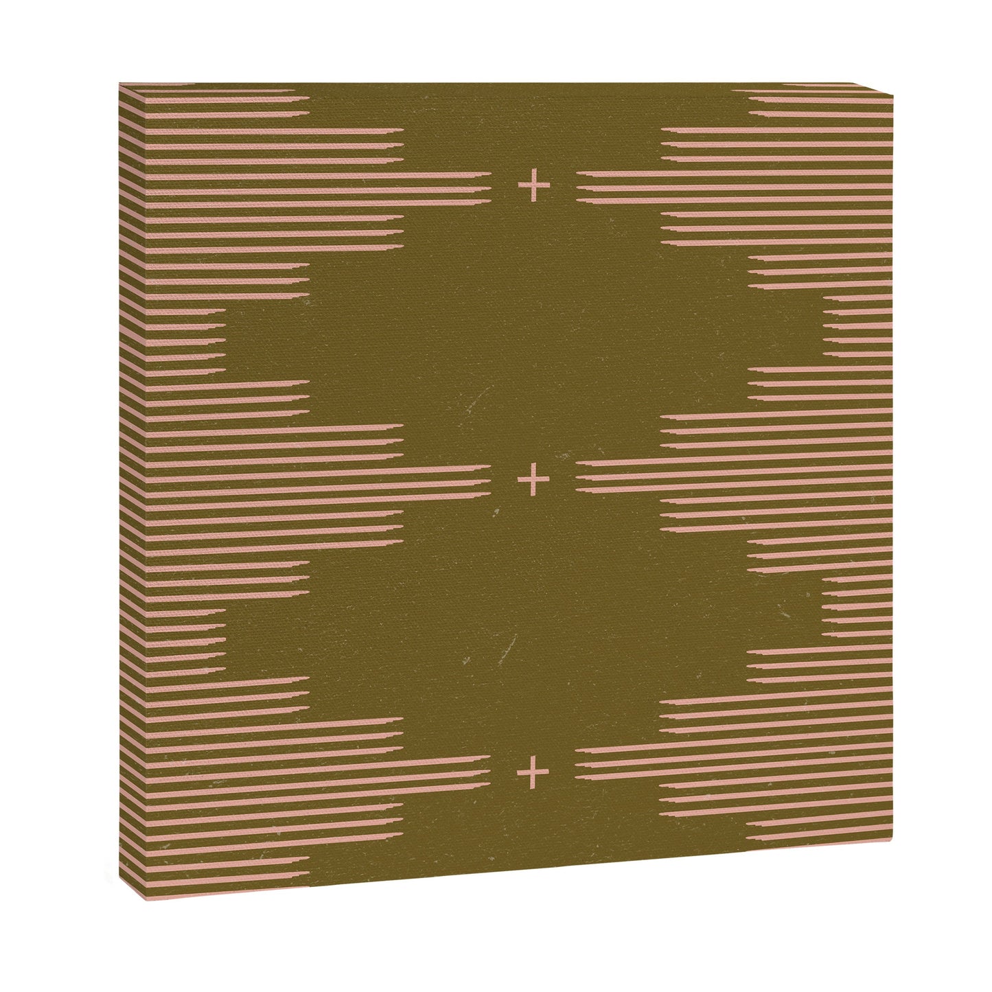 Southwestern Minimalist Retro Green & Pink Canvas Print Gallery Image 6