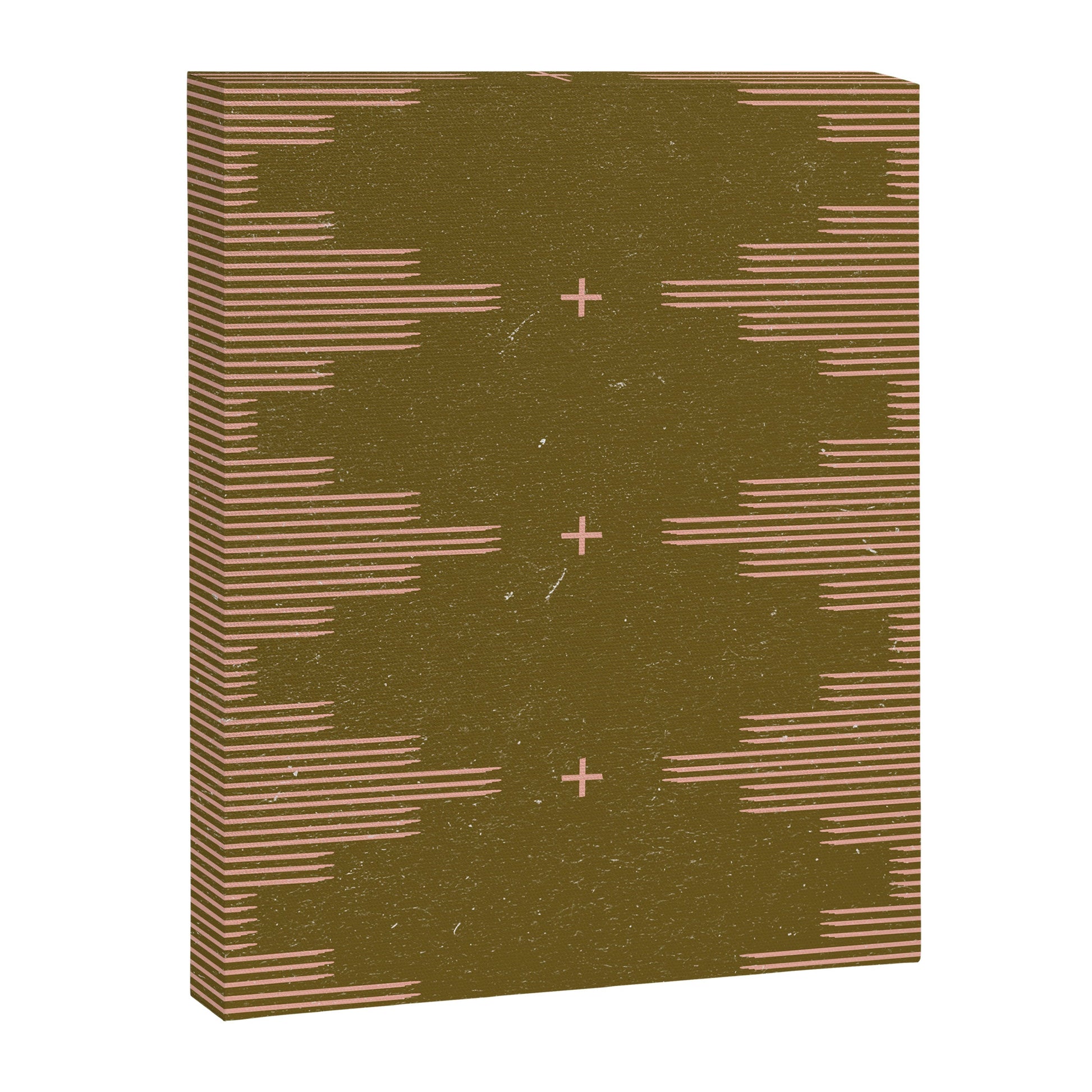 Southwestern Minimalist Retro Green & Pink Canvas Print Gallery Image 3