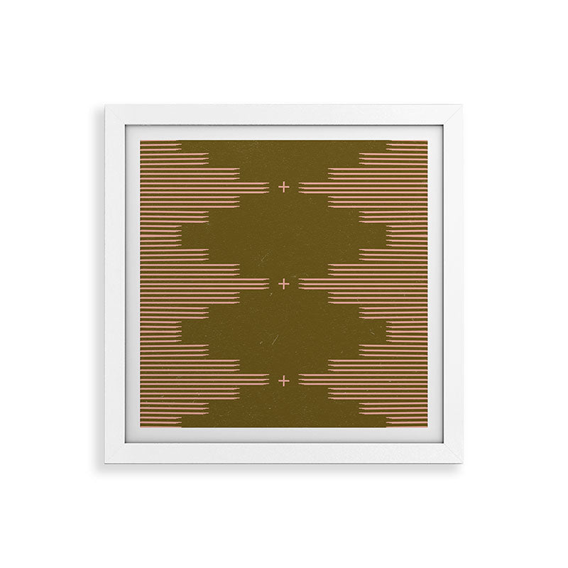 Southwestern Minimalist Retro Green & Pink Framed Art Print Gallery Image 82